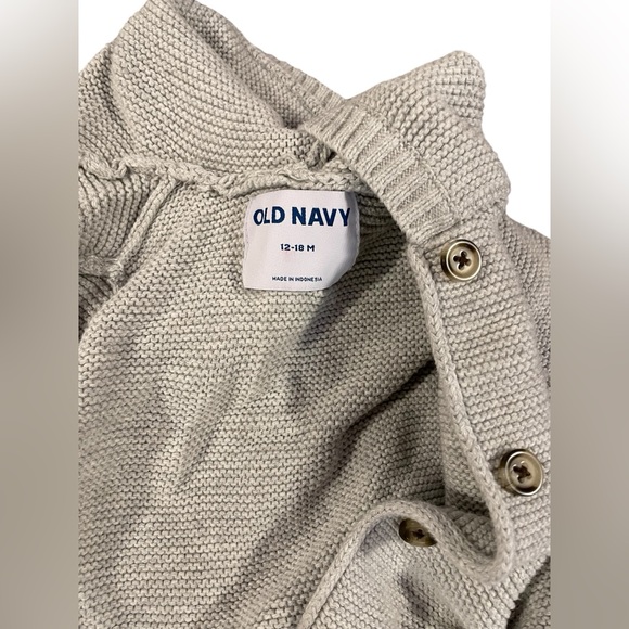 Duo button cardigans with bear ears ( beige and gray) - Picture 4 of 8